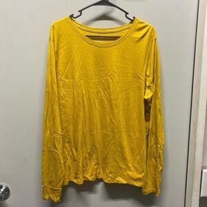 Time and Tru Thermal Long Sleeve XXL 20 Yellow Relaxed Fit